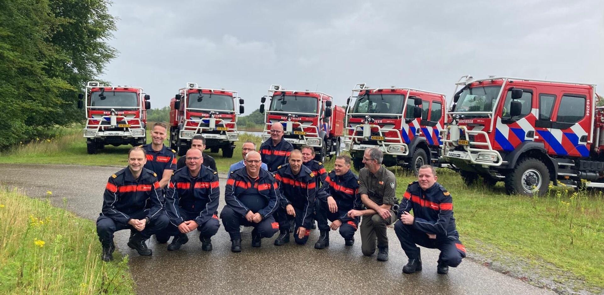 Gooise brandweer heeft vijf nieuwe wagens om natuurbrand te bestrijden